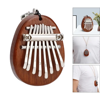 8 Klavišą Mini Kalimba Išskirtinį Pirštas, Nykštys Fortepijono Muzikos Instrumentu Marimba Afrikos Pirštu Pianinu Geras Aksesuaras Pakabukas Dovana