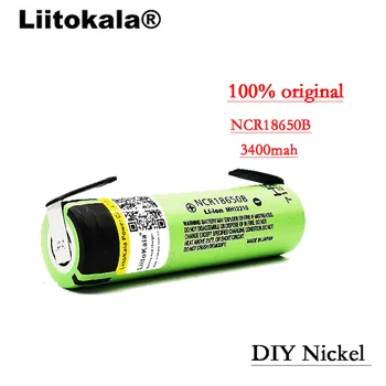 5vnt LiitoKala NAUJAS originalus NCR18650B 3.7 V 3400mAh 18650 įkraunama ličio baterija baterija + PASIDARYK pats nikelio gabalas