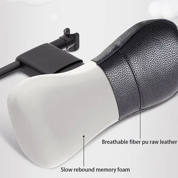 Black PU Oda Automobilių Kaklo Pagalvės, Sėdynių Atramos Poilsio Pagalvėlė Patogi Aukštos Kokybės 3D Atminties Putos Auto Reikmenys, Universalus