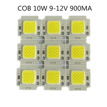200PCS LED 10W COB (chip Integruota Didelės galios 30 V 350MA 6000K 10w LED Karoliukai Balta šiltai balta šaltai 900mA 9-12V 900LM 24*48mil
