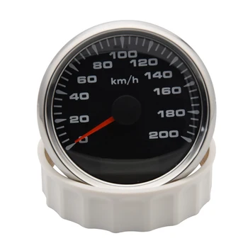 85mm GPS Spidometras LCD Indikatorius 200km/h Motociklo Automobilių, Sunkvežimių, Valčių Variklių Auto Su 7 Spalvų Apšvietimas 12V 24V Su GPS Antena