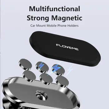 FLOVEME Magnetas Automobilinis Telefono Laikiklis 360 Pasukti Metalo Plokštė Magnetas Telefono Turėtojas Stovėti 