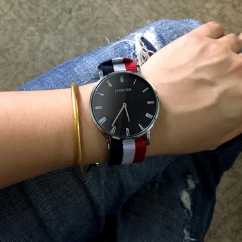 2019 DW stiliaus mados laikrodžiai vyrų laikrodžiai viršuje kvarco black dial laikrodžiai vyrų Nailono Watchband Sporto Žiūrėti relogio masculino