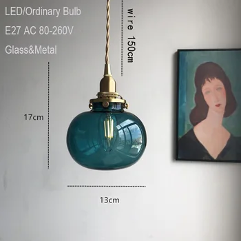 Šiuolaikinės Kūrybos Pakabukas Žibinto Stiklas Patalpų Apdailos Sieniniai šviestuvai LED E27 Baras, Lovos, Miegamojo, Valgomojo Kambario Apšvietimo Derinys