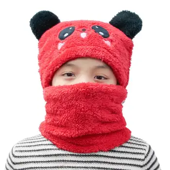 Žiemą vaikai Skrybėlę, Šaliką Kostiumas 5-15T dideli vaikai Knitteed berniukų, mergaičių Šalikas Nustatyti aksomo šiltas švarkelis, kepurė tirštėti Ausies raštas