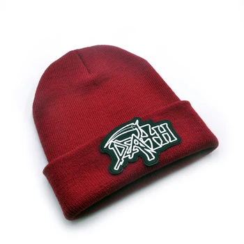 Mirties logotipas Vilnos Beanies 6 spalvų Megztiniai Vyrams Žieminės Kepurės Vyrams, Moterims, Šilta Kepuraitė skrybėlę Nėrimo skrybėlę medvilnės skrybėlę