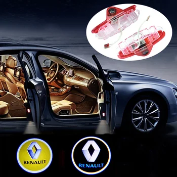 2VNT automobilio LED Durų Apdailos Šviesos Projektorius Logotipas Lempa Renault Laguna Espace 4 5 Vel Satis Platuma Talismanas Megane