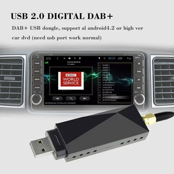 Automobilių DAB Antena su USB Adapteris Imtuvas Android 4.4 5.1 6.0 7.1 Automobilių Žaidėjas Taikoma Europoje, Australijoje, Dab Adapteris