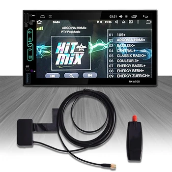 Automobilių DAB Antena su USB Adapteris Imtuvas Android 4.4 5.1 6.0 7.1 Automobilių Žaidėjas Taikoma Europoje, Australijoje, Dab Adapteris