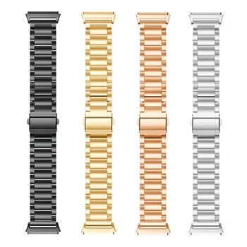 Žiūrėti Diržu, Fitbit Joninių Juostose, Klasikinis, Nerūdijančio Plieno Metalo Pakeitimo Diržas Su Metalo Sagtimi Sagtimi Smart Watch Band