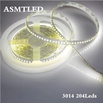 ASMTLED LED Juostelės LED Juostos Šviesos 3014 DC12V LED Juostelės 120leds 204leds/m Lanksti Led Juosta 5m ip20 ip65 vandeniui led Juostele