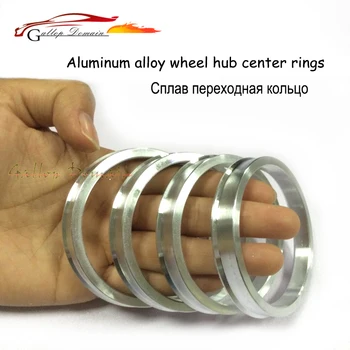 4PCS Aliuminio lydinio Hub Orientuotas Žiedai, Automobilių Ratų Pagimdė Centras Apykaklės 66.6-57.1 mm, AUDI