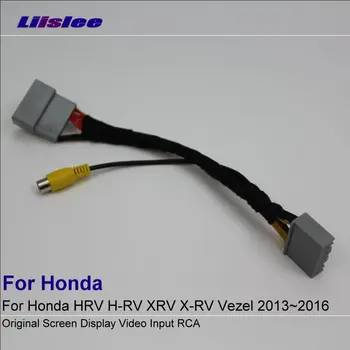 Liislee Automobilio Galinio vaizdo Kameros RCA Adapteris, Laidas Honda HRV H-RV XRV X-RV Vezel 2013~2016 Originalaus Jungiklio Kabelis RCA Jungtis