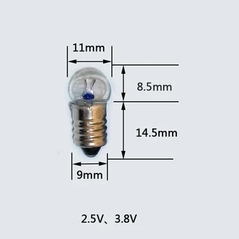 2.5 V 3.8 V Eksperimento Mažas Šviesos Lemputė senamadiškas Žibintuvėlis E10 Lempos 20pcs