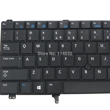 Nešiojamojo kompiuterio klaviatūra su foniniu apšvietimu, skirtą Dell latitude E6420 E6320 E6330 E5420 JAV anglų juoda Trackpoint apšvietimas 05HCY4 NSK-DV4BC darbai