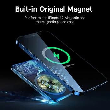 YKZ Magnetinio Belaidžio įkrovimo Galia banko 4000mAh universali Išorinė Baterija Skirta iPhone 12 Pro Max Magsafing Magneto Maitinimo bankas