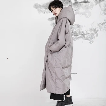Moterų žiemos ilgos žemyn striukė, šiltas paltas moterų drabužių plius dydžio antis žemyn 90 parkas su gaubtu atsitiktinis viršutinių drabužių siuvimas
