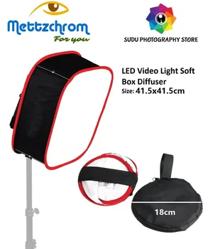 Mettzchrom Išardomi Softbox Difuzorius už Yongnuo Godox LED Vaizdo Šviesos YN600L YN900 YN300 41.5x41.5cm