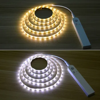 LED Belaidis PIR Judesio Jutiklis Nakties šviesos Lova lempos Juosta Pagal Kabineto šviesos 5V USB LED Juostelės, Virtuvė, TV foninio Apšvietimo Apdaila