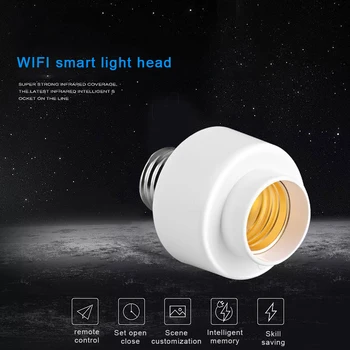 Wifi, telefono jungiklis, laiko valdymo balsu LED smart light head amp Šviesos Varžtas Lemputės Laikiklį Bžūp Paramos Lizdas E27 smart gyvenimo tuya