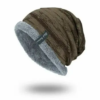 Koralų Vilnos Žiemos Skrybėlę Beanies Mens Skrybėlę, Šaliką Šiltas Kvėpuojantis Vilnos Megzta Kepurė Berniukams Raidę Dukart Sluoksnių Bžūp