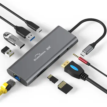 Hub usb, C HDMI Multi USB 3.0 VGA Adapteris Dokas Priedai USB C C Tipo 3.1 Splitter 
