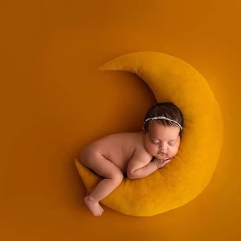 1pc Baby Moon Pagalvė Naujagimiams Fotografijos Prop Kūdikių Nuotraukų Fotografavimo Priedai Naujagimių Fotografijos Rekvizitai Kūdikiams Skrybėlę Rinkinys