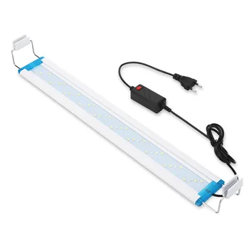90-260v Akvariumas LED Šviesos Slim Žuvų Bakas Vandens Augalų Augimui Apšvietimo Vandeniui Šviesus Įrašą Šviesiai Mėlyna LED 18-71cm Dangtelis LED