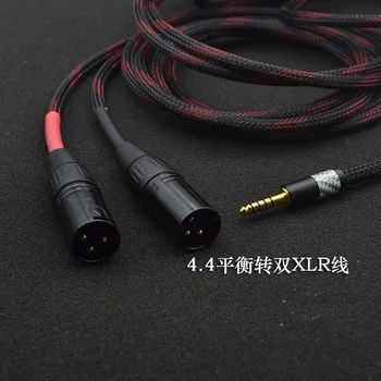 XLR audio kabelis 4.4 mm subalansuotas ruožtu 2XLR pha2a wm1a 1z zx300a 4.4 mm dviguba XLR