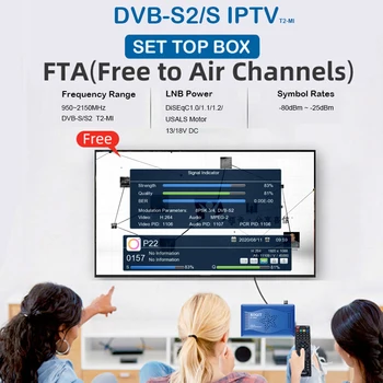 Veidrodis Ekrano DVB S2 IPTV Imtuvas palydovinis DVB-S2 finder Dekoderis, nemokama palydovinė tv imtuvas, Wi-fi Remote Receptorių 