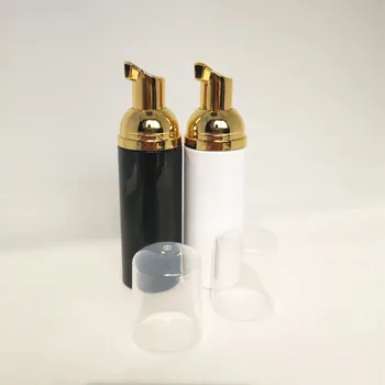 12ps 60ml juodo Plastiko Putų Siurblys Daugkartiniai Tuščias Kosmetikos Buteliukas blakstienų Valikliu Muilo Dozatorius Šampūno buteliukas su aukso