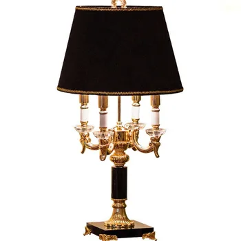 Aukštos kokybės, Prabangos black crystal stalo lempa miegamojo, naktiniai staleliai, lempa lempos trumpa šiuolaikinių apdailos stalo lempa