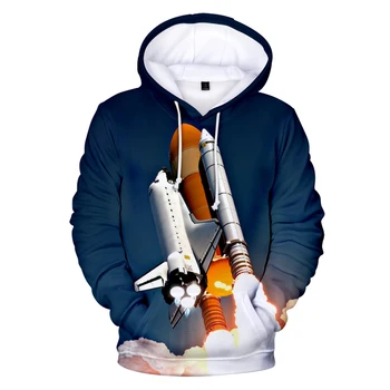 SpaceX Hoodies 3D ilgomis Rankovėmis Palaidinukė Vyrų Hoodie Moterų Atsitiktinis Harajuku Streetwear vienos Lyties Porų Nuolaida Kosmoso X Drabužiai