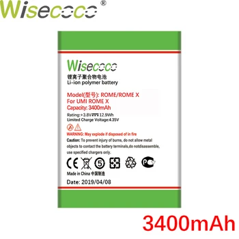 WISECOCO 3400mAh Romos Baterija UMI ROMOS X Mobiliųjų Telefonų Sandėlyje Naujausias Gamybos Aukštos Kokybės Baterija Su Sekimo Numerį