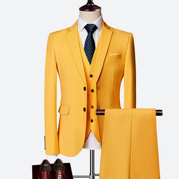 2019 mens užsakymą suknelė užsakymą jaunikis smokingas vyrų kostiumas vyriški vestuvių kostiumą verslo atsitiktinis vientisos spalvos kostiumas 3 dalių komplektas, dydis S-6XL