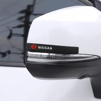 6Pcs Automobilio Duris galinio vaizdo Veidrodis Anti-susidūrimo Barų Raštas Lipdukai Nissan Qashqai Patrol X-trail Tiida Teana 