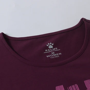 KELME Moterų Laisvalaikio Sportiniai marškinėliai Vasaros trumpomis Rankovėmis Veikia Jogos Pratimai Sporto Kvėpuojantis Top Gym T-shirt K27C7010
