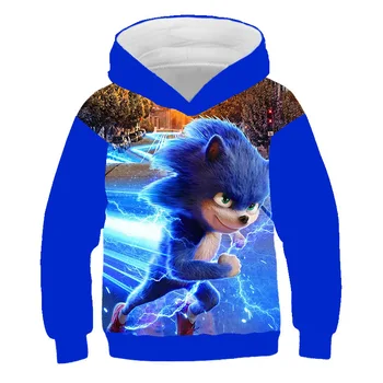 Sonic the Hedgehog Drabužius Vasaros Cool 3D Vaikai Hoodies mergaičių Šeimos marškinėliai Berniukams, hoodies Mario Palaidinukė Rudenį Vaikų Viršūnės