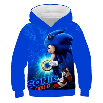 Sonic the Hedgehog Drabužius Vasaros Cool 3D Vaikai Hoodies mergaičių Šeimos marškinėliai Berniukams, hoodies Mario Palaidinukė Rudenį Vaikų Viršūnės