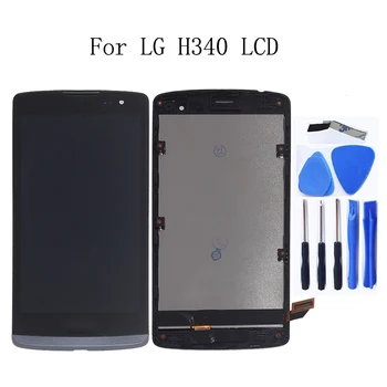 Originalus LCD LG Leonas H340 h320 h324 H340N H326 MS345 C50 LCD Ekranas Jutiklinis Ekranas su Rėmo Remonto Komplektas Pakeitimas+Įrankiai