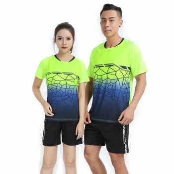 Naujas Badmintono marškinėliai drabužių Vyrų/Moterų , sportiniai marškinėliai, Teniso marškinėliai , stalo tenisas megztiniai , Quick dry sporto mokymo marškinėliai
