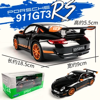 Welly 1:24 Porsche 911 GT3 RS automobilių lieti automobilio modelis, modeliavimas, automobilių apdailos surinkimo dovana žaislas liejimo modelis berniukas žaislas