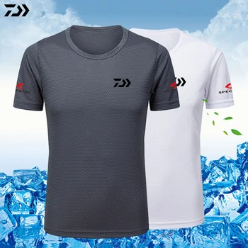 2019 DAIWA Marškinėliai Vasaros Žvejybos Greitai-Džiovinimo Kvėpuojantis Žvejybos Marškinėliai Anti-UV Apsaugos nuo Saulės trumpomis Rankovėmis Žvejybos Apranga