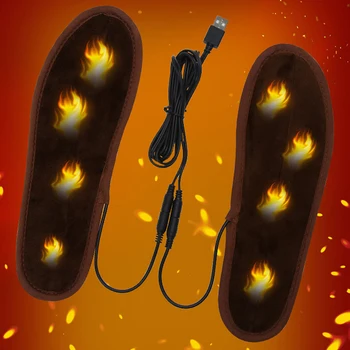 Pėdų Šilčiau, Šildomos Pagalvėlės Žiemos Batų Padas Kojų Šilčiau Avalynė Pėdų Šilčiau Lauko Vyrų Ir Moterų USB USB Elektros Šildymo Vidpadis