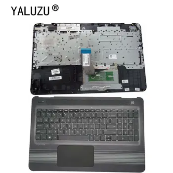 YALUZU Nauja HP Pavilion 15-AS, 15-AW Palmrest Klaviatūra ir Touchpad 856026-001 didžiąsias KB bezel padengti viršų apvalkalas