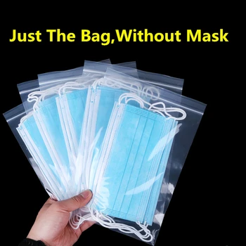 StoBag 100vnt Storio Skaidrus Zip-Lock Plastikinės Sandėliavimo Krepšiai Kaukė Paketinių Reclosable Pakuotės Maišelis