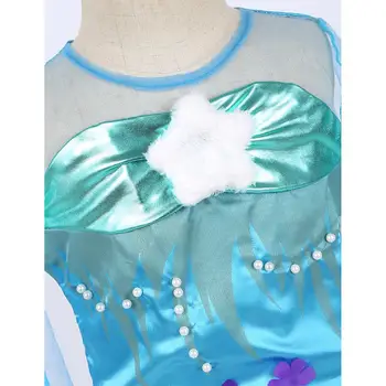 Vaikų Mergaičių Mermaid Princesė Suknelė, Ilgas Akių Vokus Undinėlės Uodega Suknelės Mergina Vaikų Cosplay Kostiumų Šalis Naudingumo Suknelė Iki