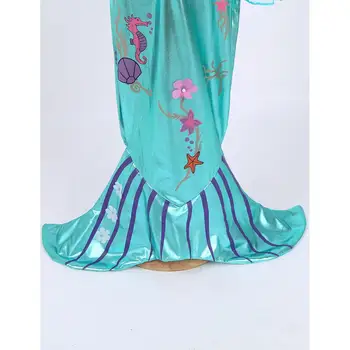 Vaikų Mergaičių Mermaid Princesė Suknelė, Ilgas Akių Vokus Undinėlės Uodega Suknelės Mergina Vaikų Cosplay Kostiumų Šalis Naudingumo Suknelė Iki
