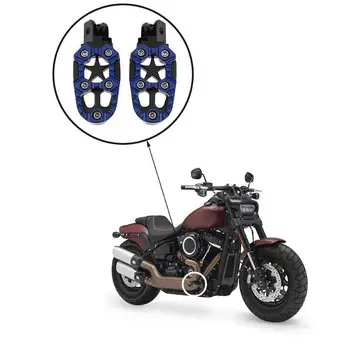 2vnt 8mm Pedale Metalo Universalus Motociklas Koja Repose Pieds Moto Mėlyna Pakojos Pavasarį už Skylę Moto Reposapies Priedai