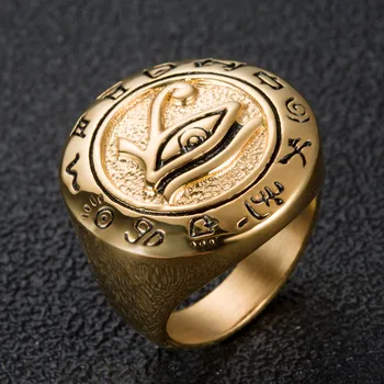 Senovinių Egipto Akis Horo Žiedas Vyrams Berniukas Punk Kietas, Žiedai, Pirštas Nerūdijančio Plieno Tikėjimo Amuletas Vyrų Papuošalai